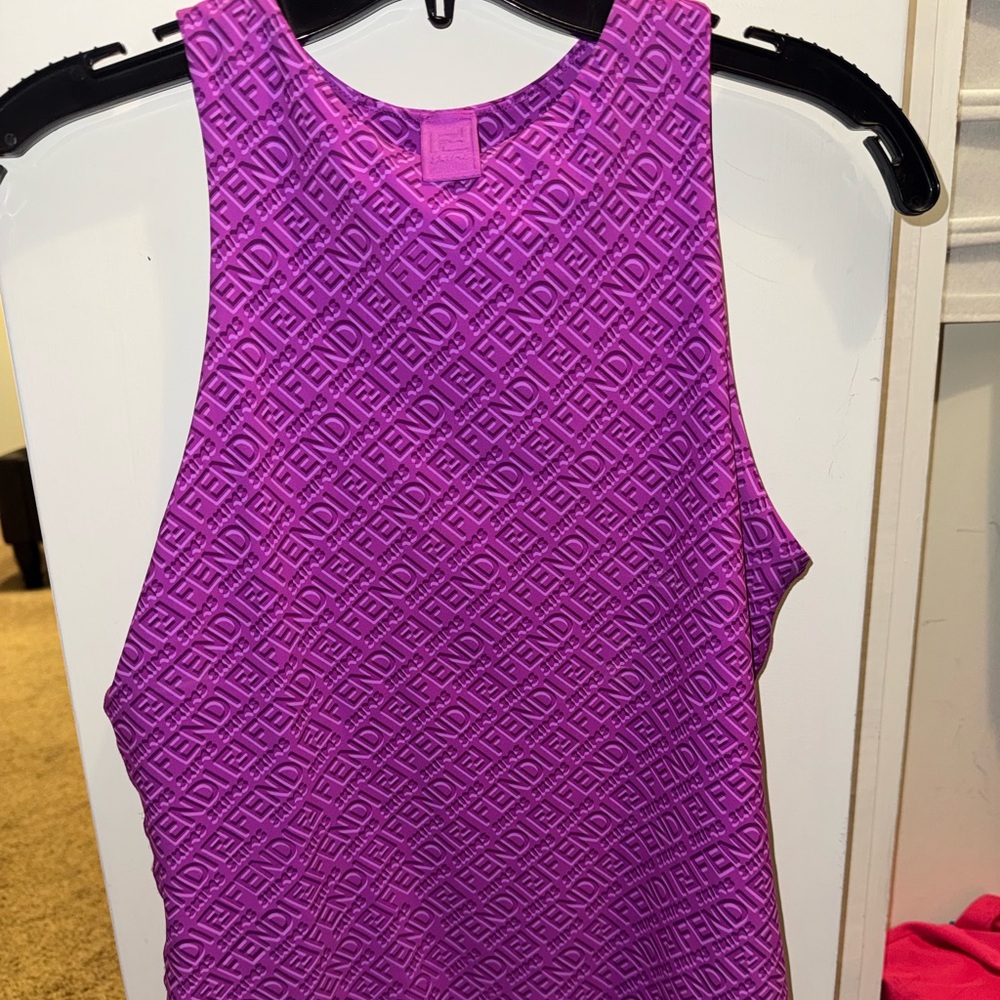 Fendi Women's Vibrant Purple Tank Top